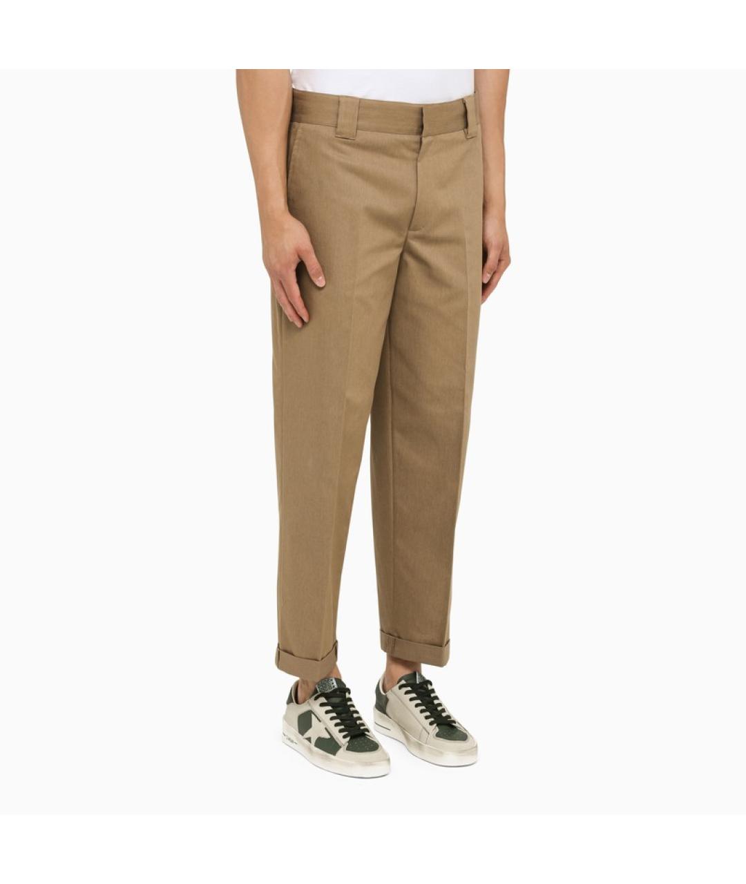 GOLDEN GOOSE DELUXE BRAND Коричневые хлопковые повседневные брюки, фото 3