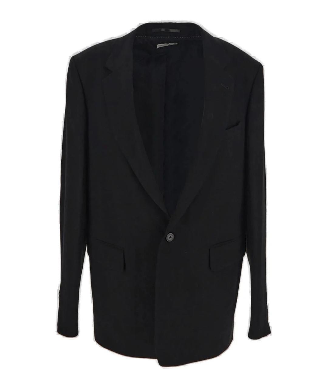 DRIES VAN NOTEN Черный шерстяной пиджак, фото 1
