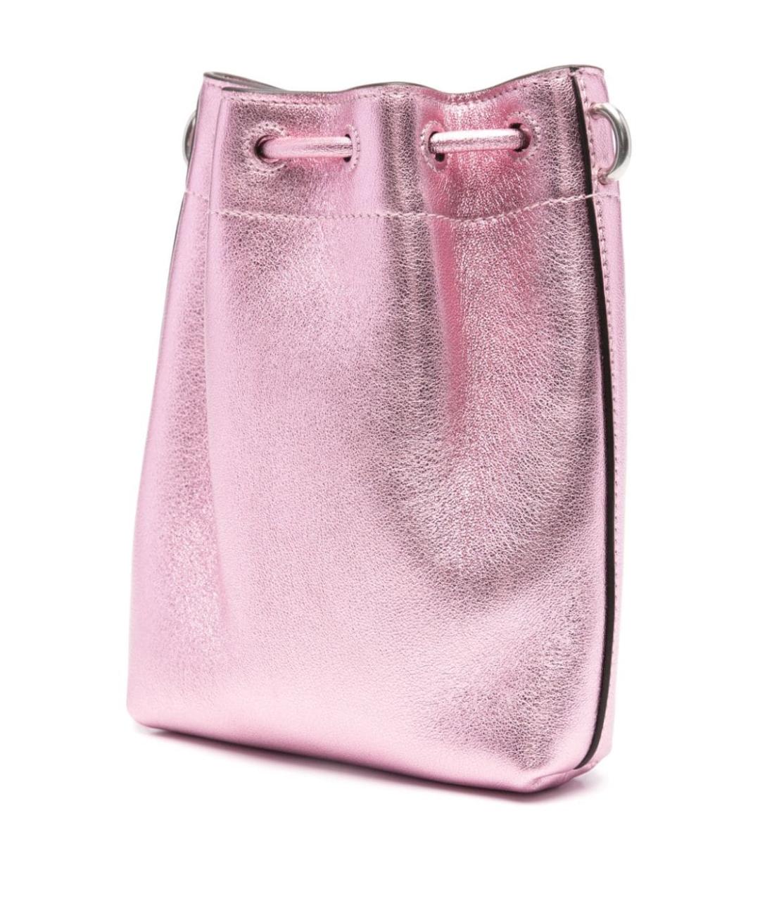 JIMMY CHOO Розовая кожаная сумка с короткими ручками, фото 3