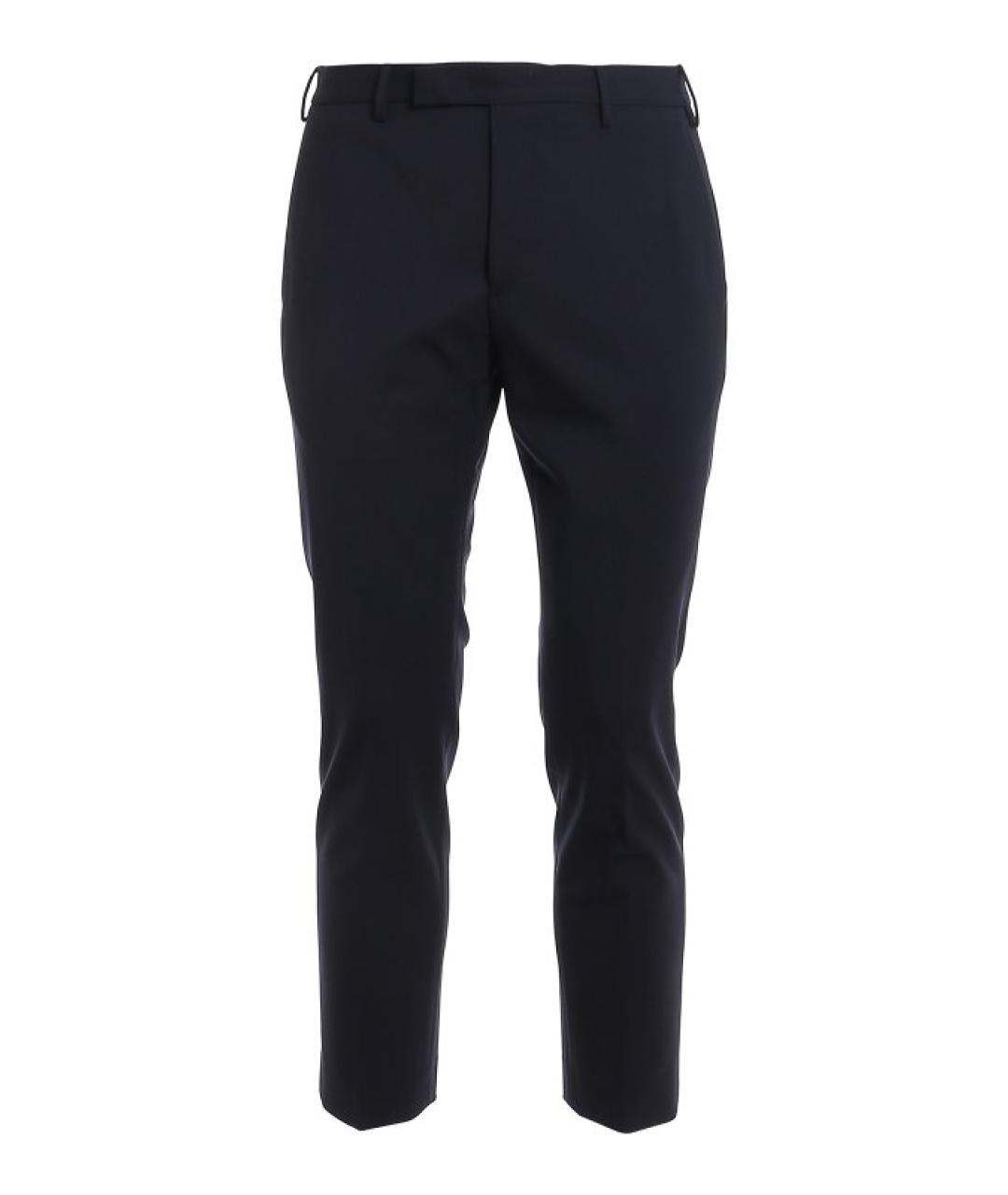 PT TORINO Синие шерстяные повседневные брюки, фото 1