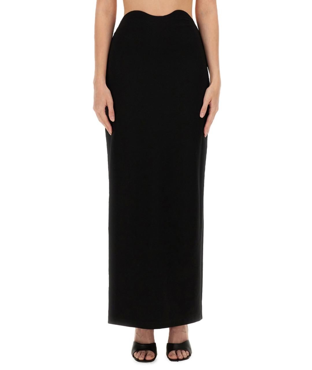 STAUD Черная вискозная юбка макси, фото 5