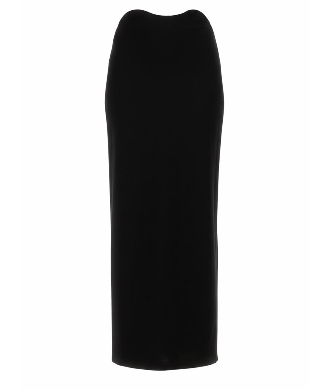 STAUD Черная вискозная юбка макси, фото 1