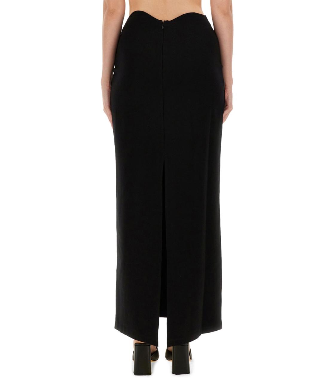 STAUD Черная вискозная юбка макси, фото 3