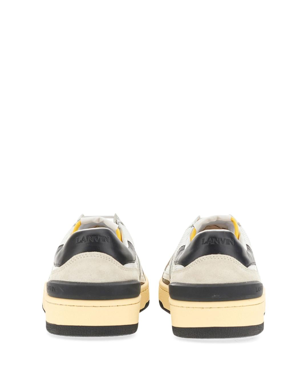 LANVIN Белые синтетические низкие кроссовки / кеды, фото 3