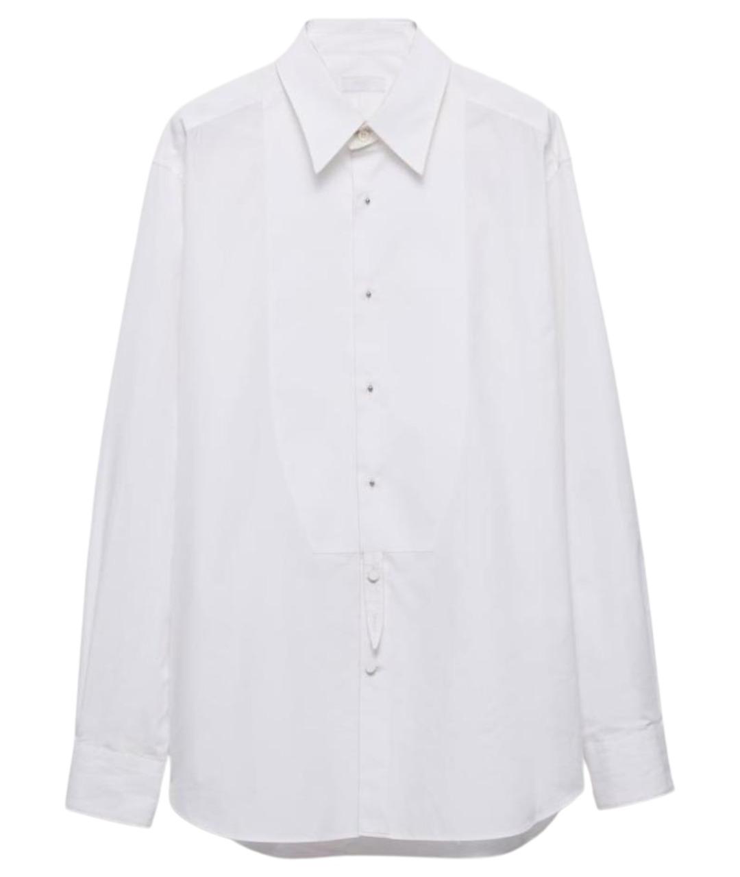 PRADA Белая хлопковая классическая рубашка, фото 1