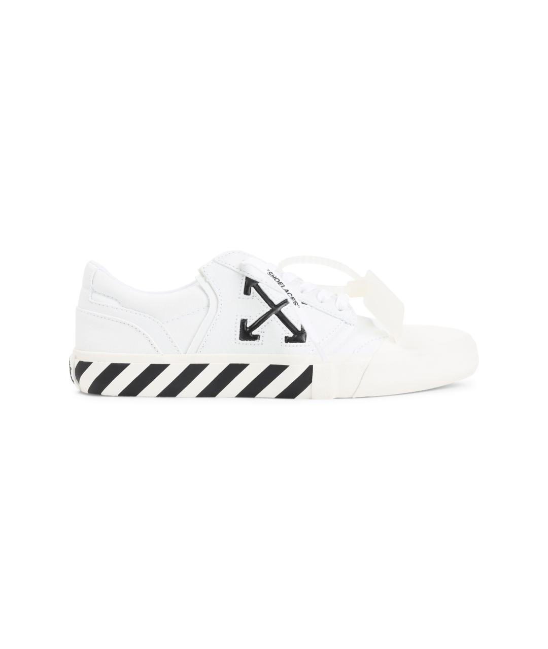 OFF-WHITE Белые текстильные низкие кроссовки / кеды, фото 1
