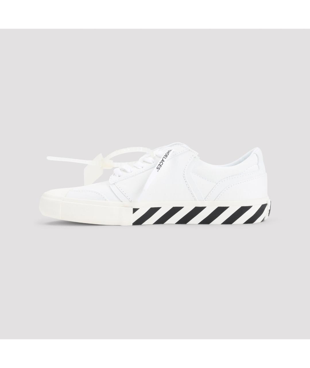 OFF-WHITE Белые текстильные низкие кроссовки / кеды, фото 2