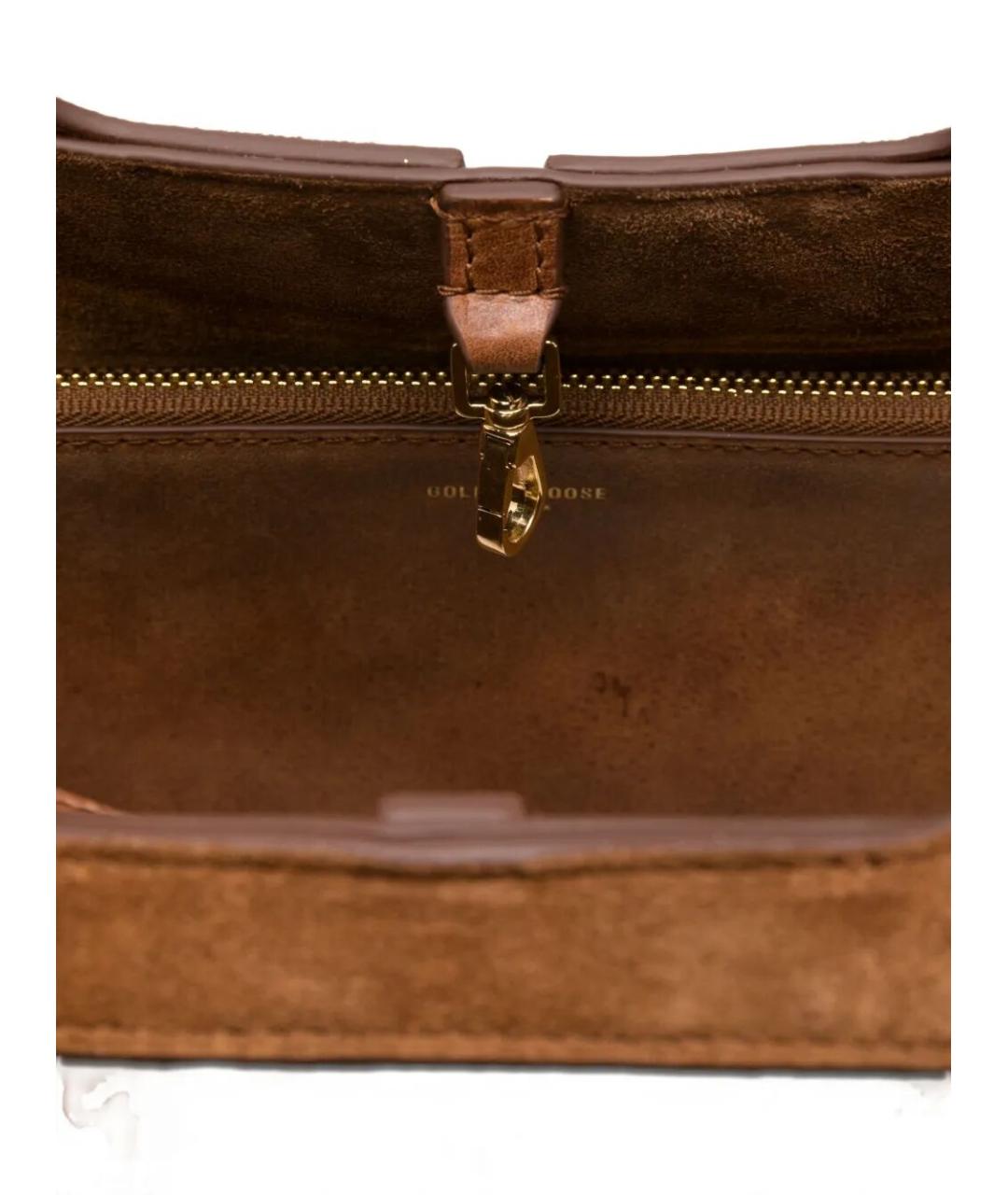 GOLDEN GOOSE DELUXE BRAND Коричневая кожаная сумка тоут, фото 3