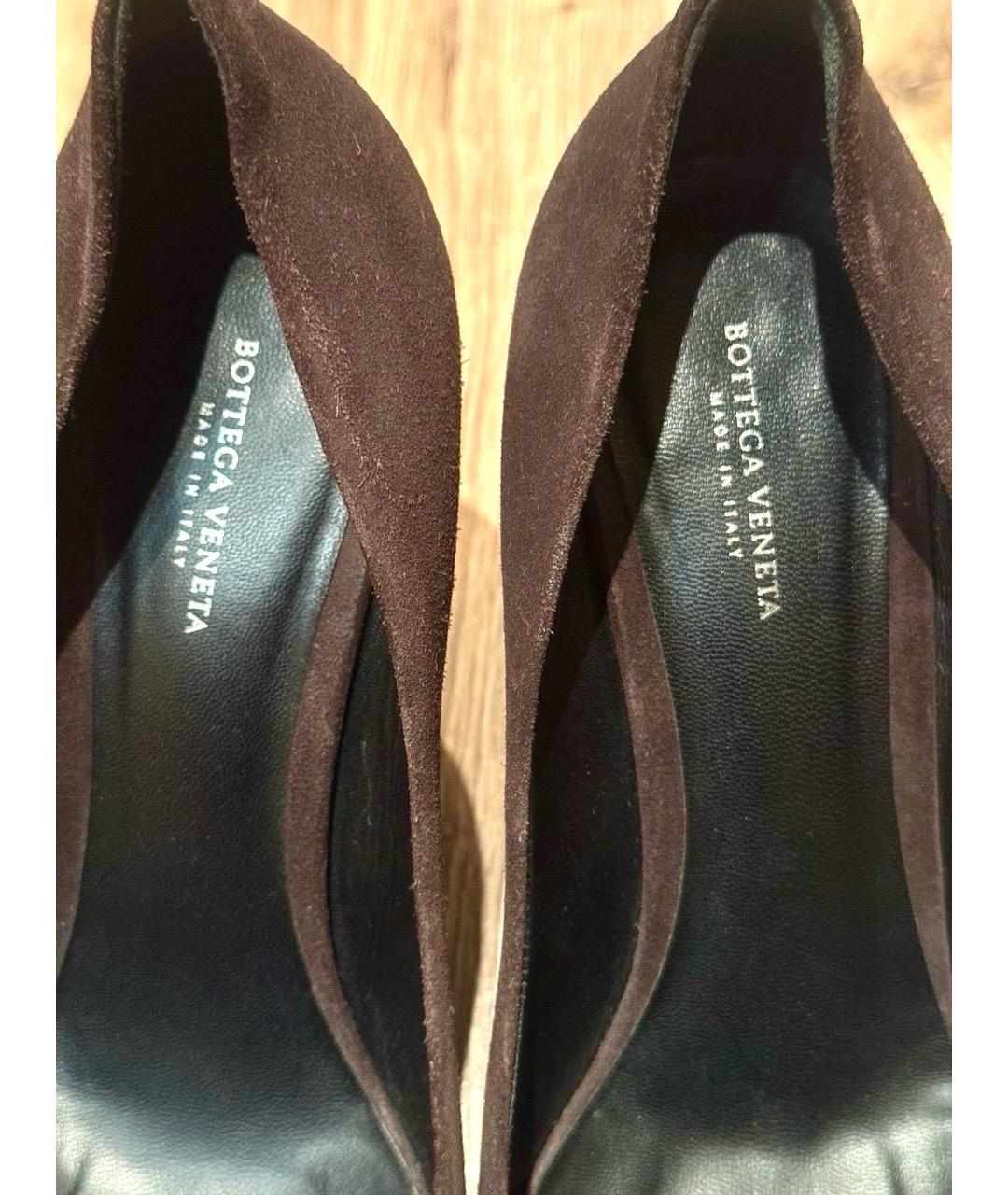 BOTTEGA VENETA Коричневые замшевые туфли, фото 7
