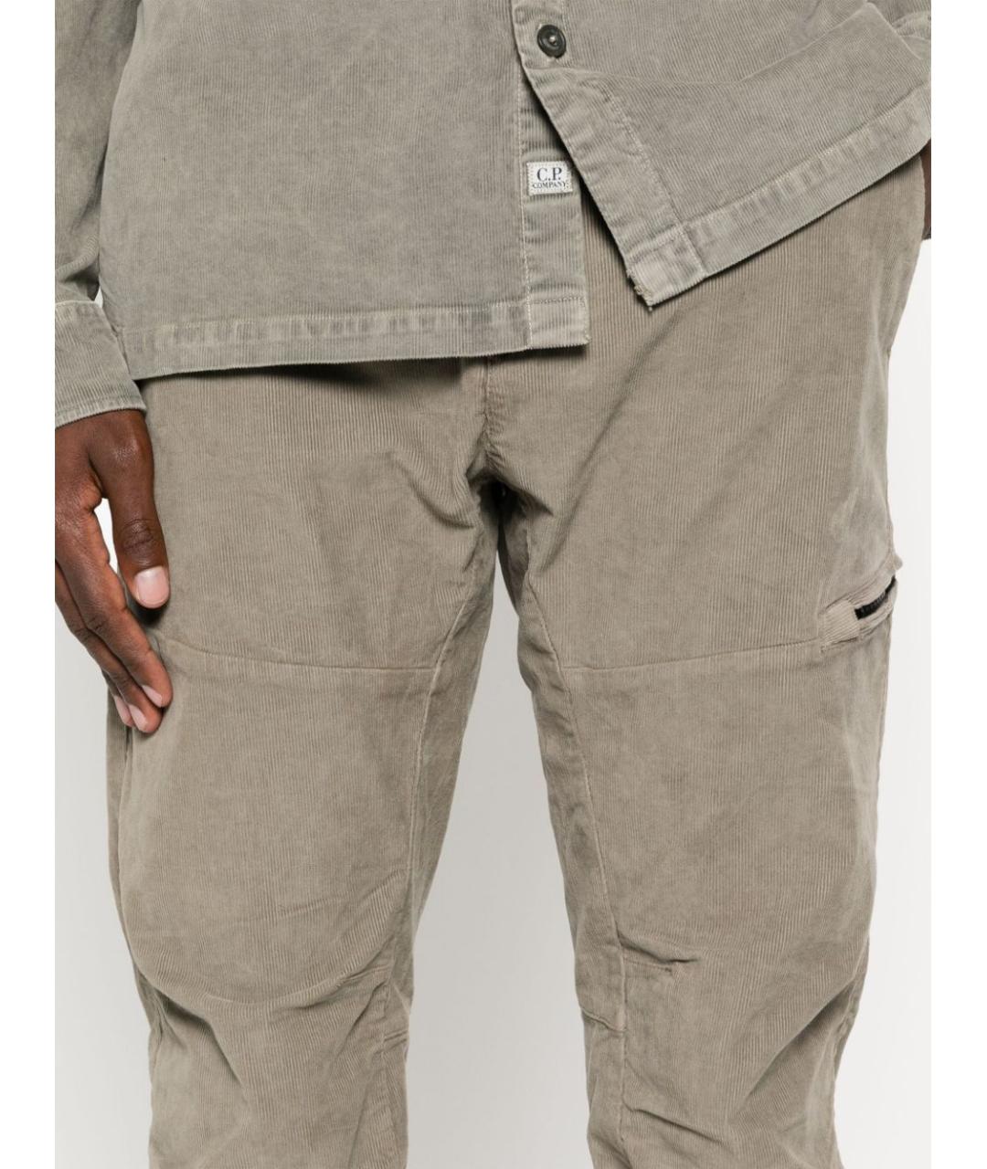 CP COMPANY Бежевые хлопковые повседневные брюки, фото 5