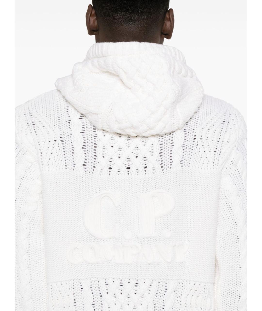 CP COMPANY Белый шерстяной кардиган, фото 5
