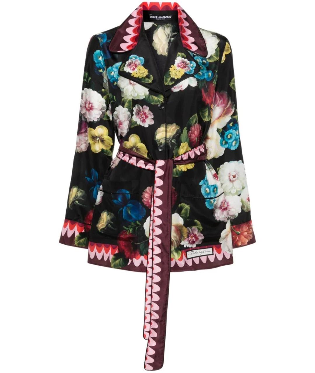 DOLCE&GABBANA Черная шелковая блузы, фото 1