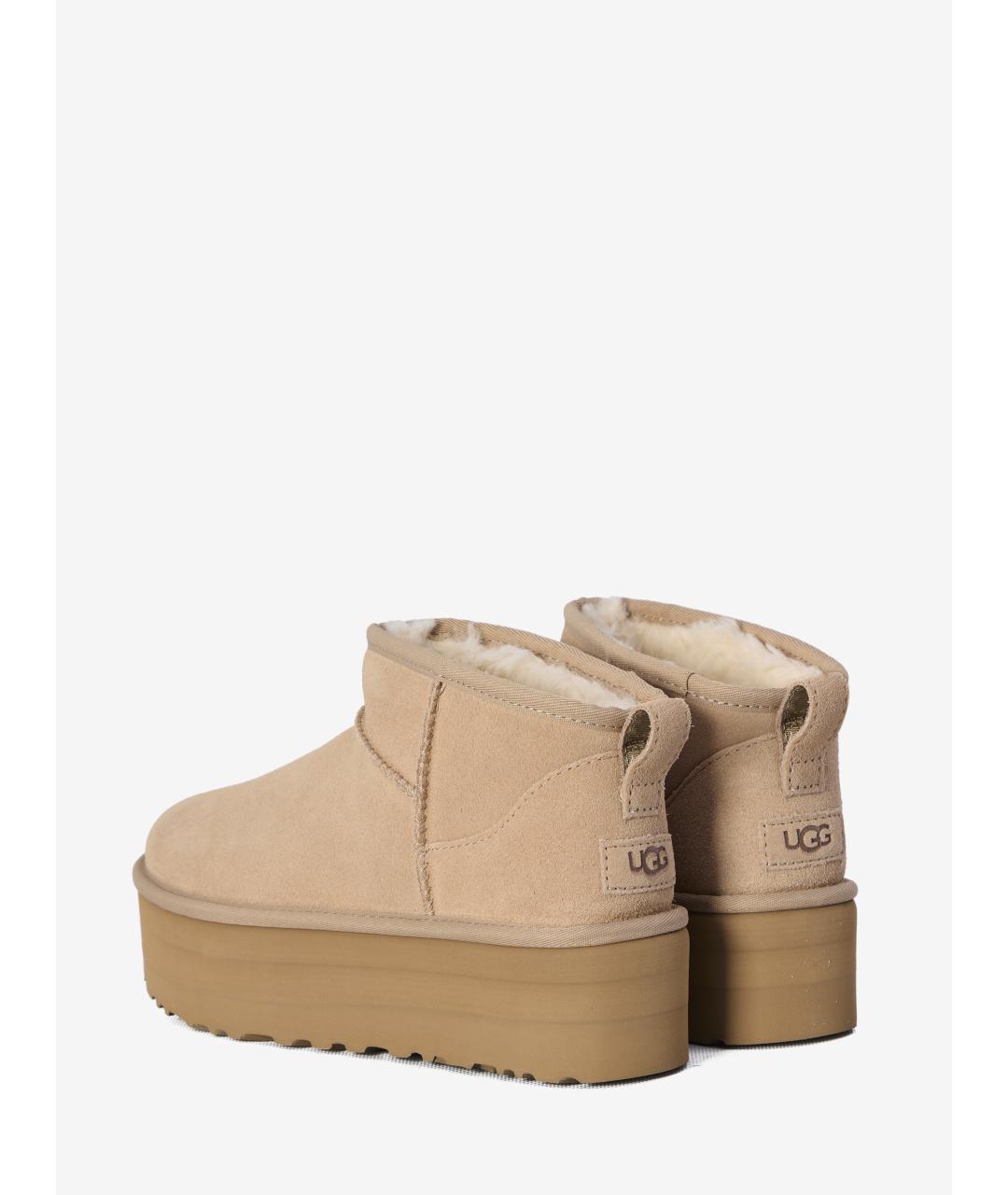 UGG AUSTRALIA Бежевые нубуковые ботинки, фото 3