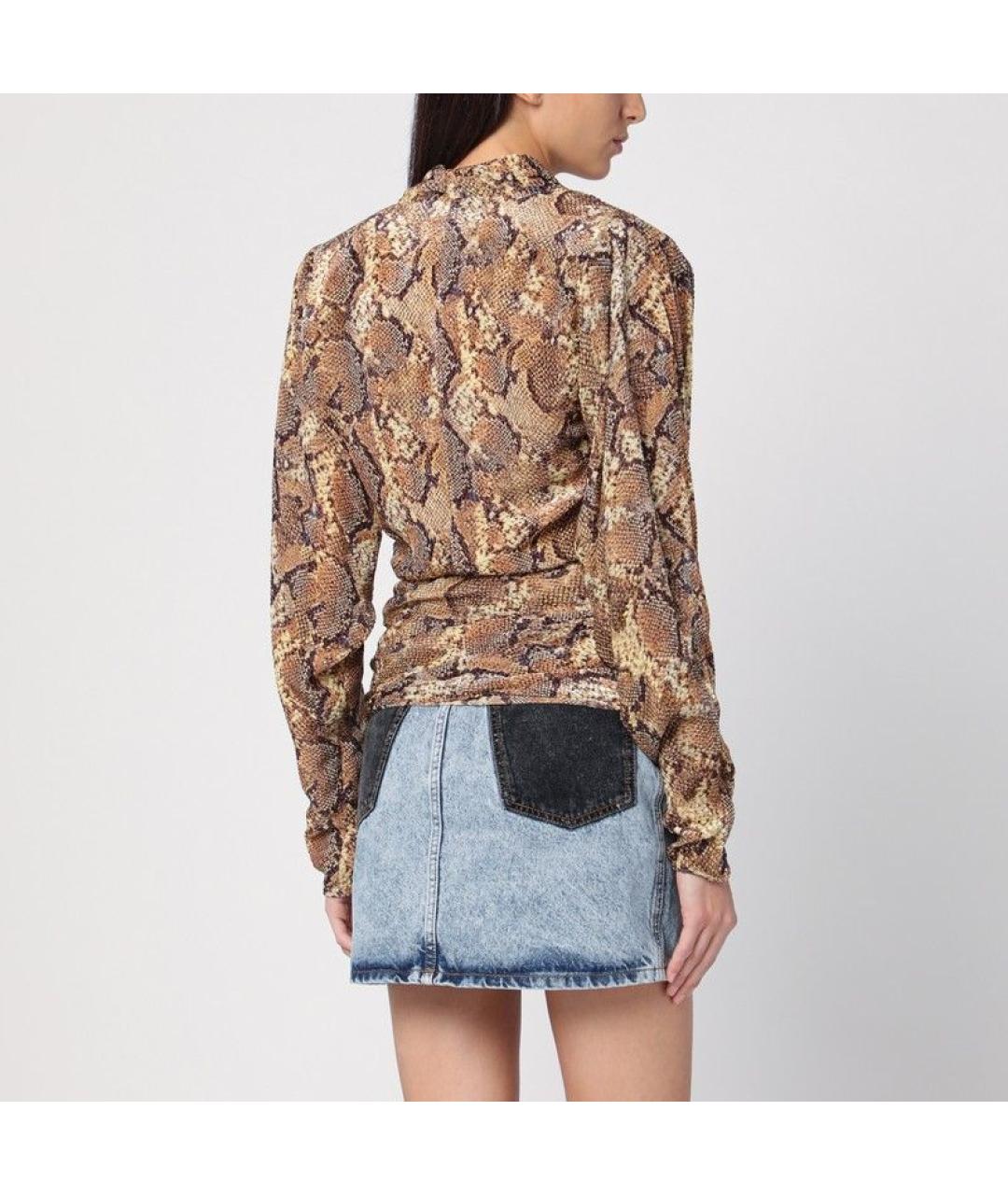 ISABEL MARANT Бежевая шелковая блузы, фото 4