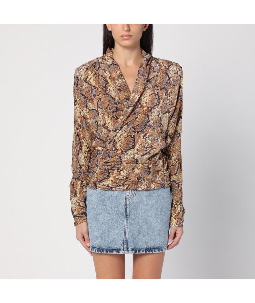 ISABEL MARANT Бежевая шелковая блузы, фото 2