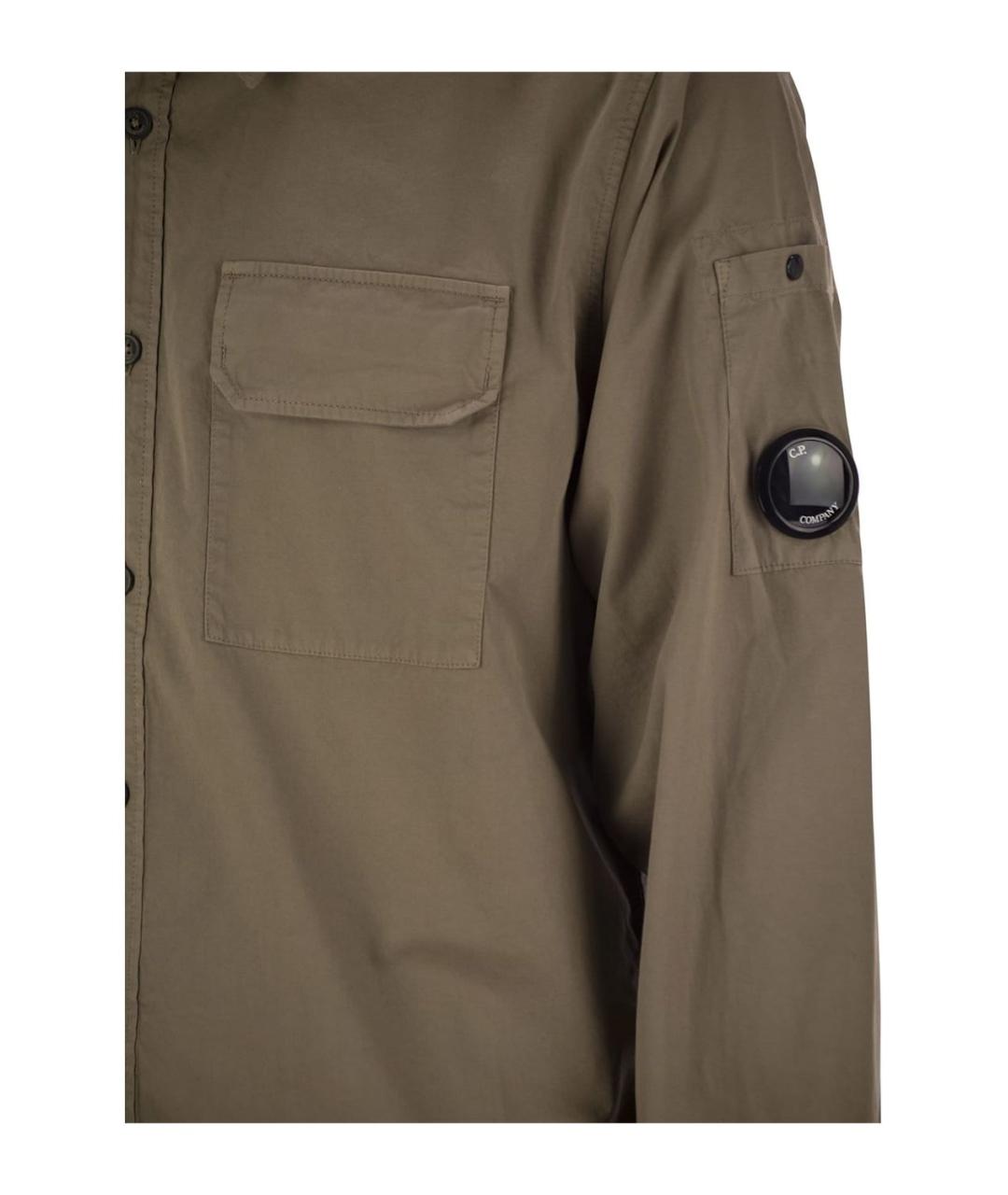 CP COMPANY Коричневая хлопковая кэжуал рубашка, фото 4