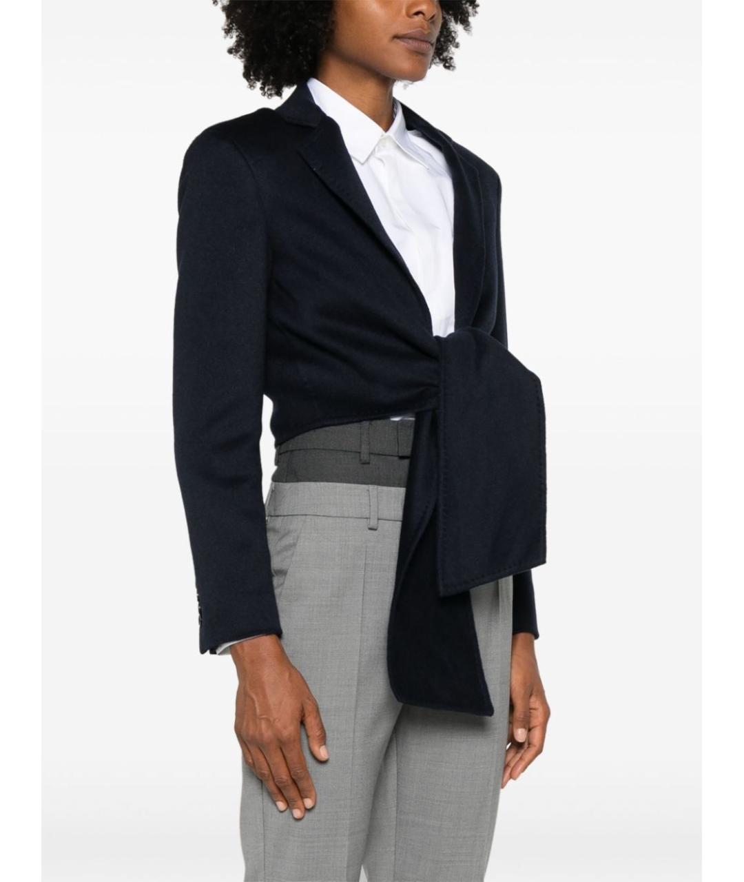 MAX MARA Синий шерстяной жакет/пиджак, фото 3