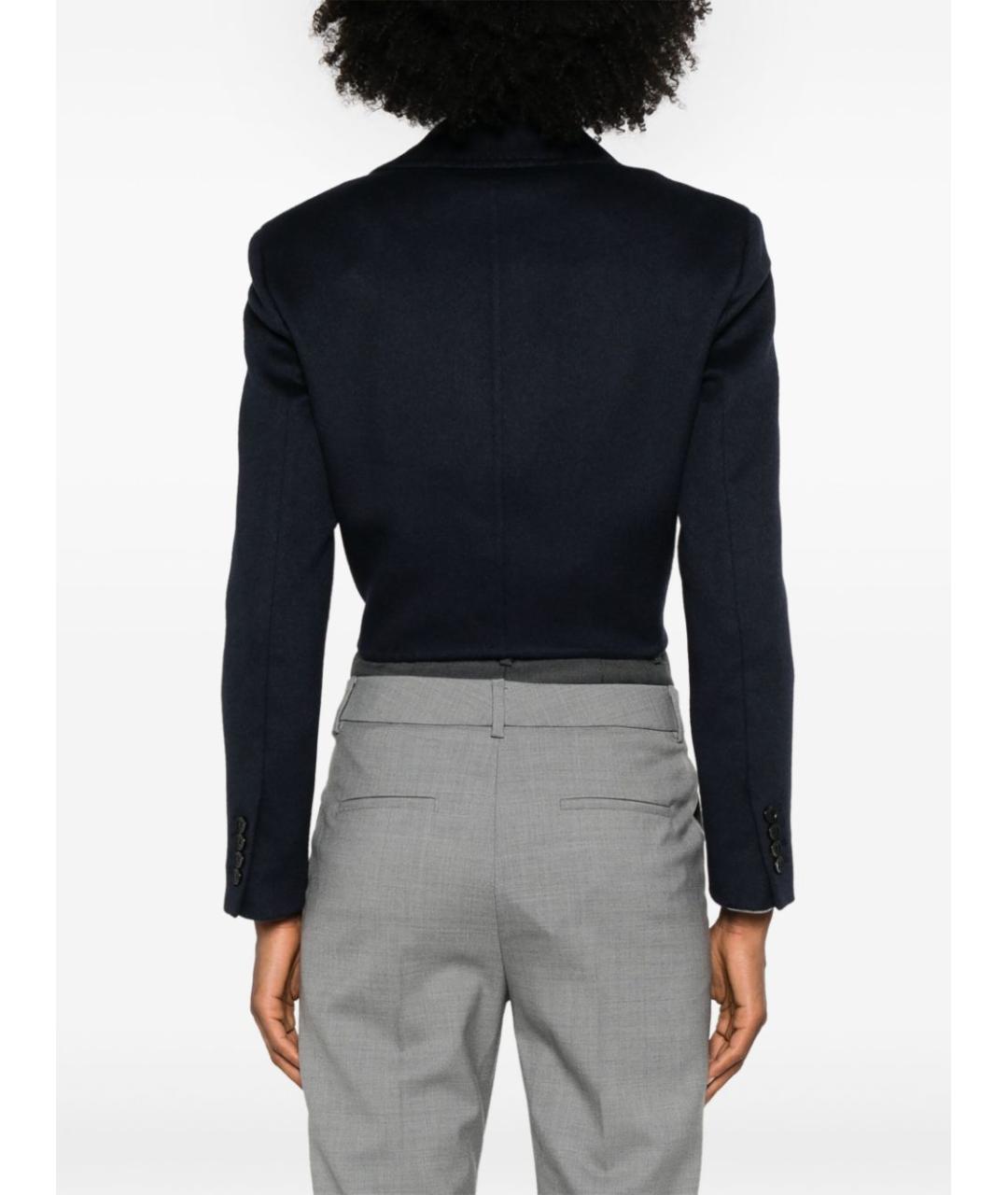 MAX MARA Синий шерстяной жакет/пиджак, фото 4