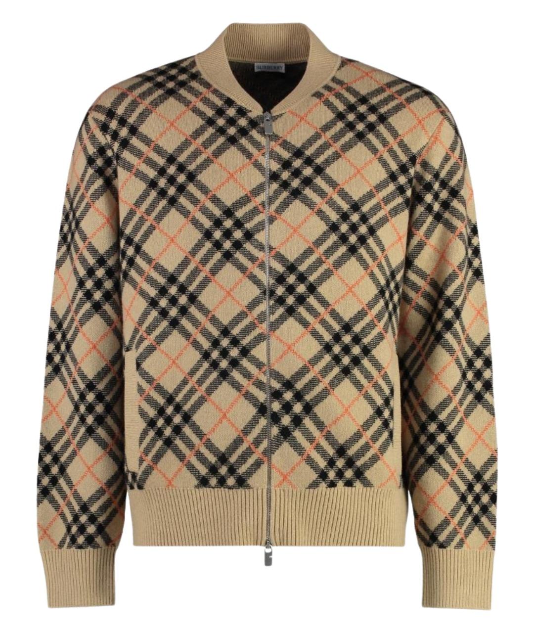 BURBERRY Бежевый кашемировый кардиган, фото 1
