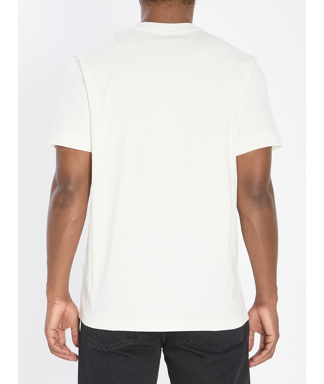 MONCLER Белая хлопковая футболка, фото 5