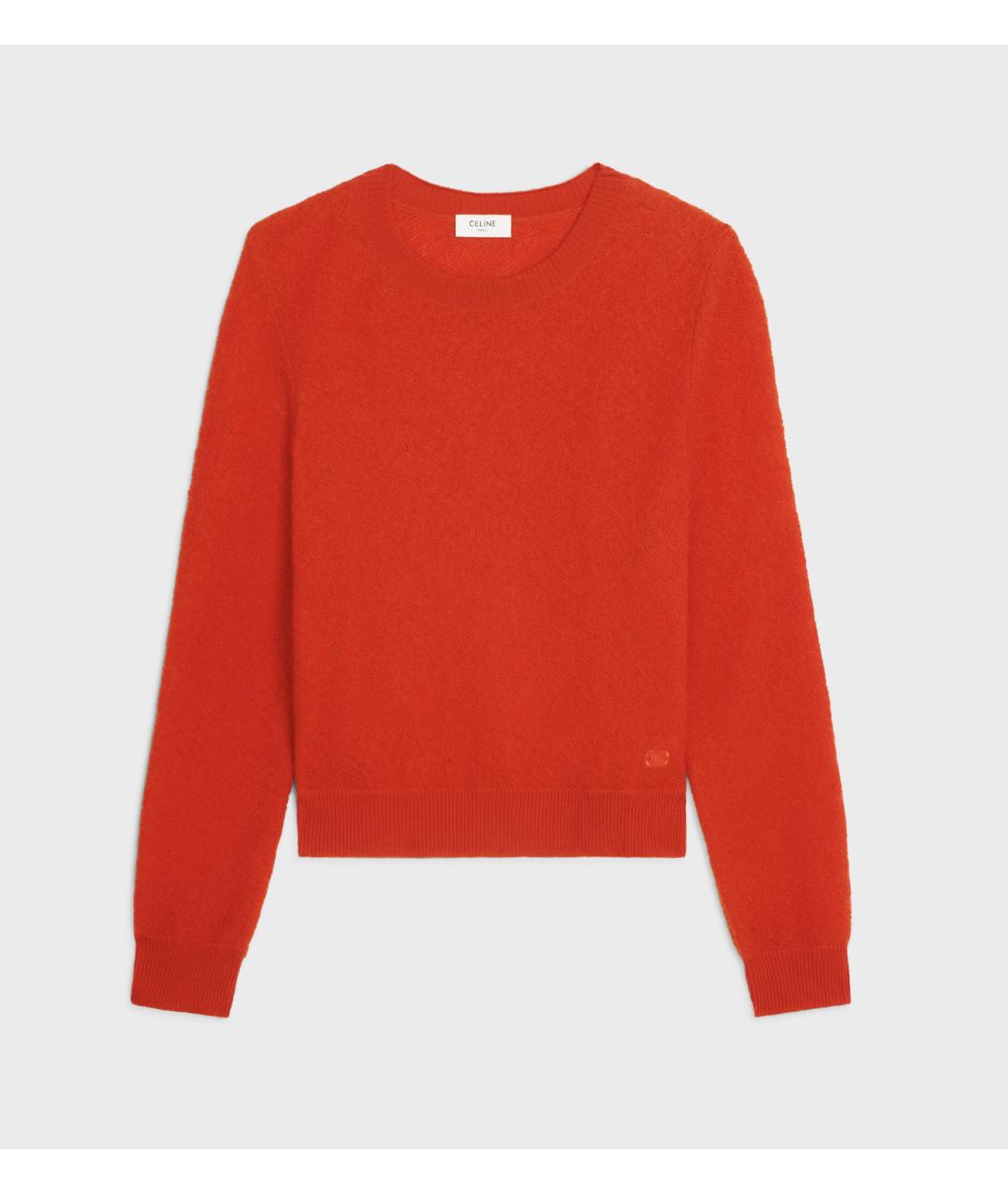 CELINE Красный шерстяной джемпер / свитер, фото 7