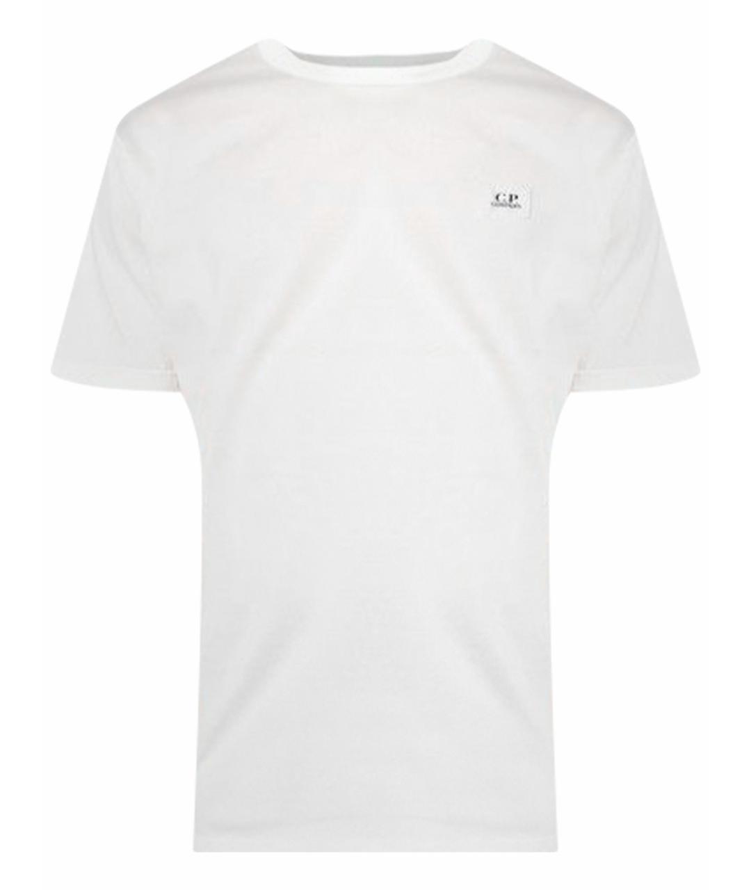 CP COMPANY Белая хлопковая футболка, фото 1