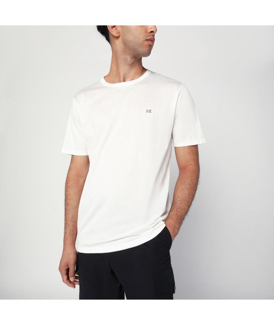 CP COMPANY Белая хлопковая футболка, фото 3