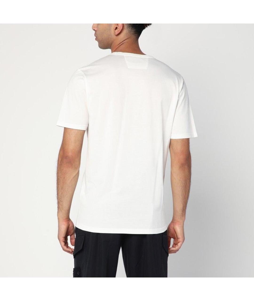 CP COMPANY Белая хлопковая футболка, фото 2