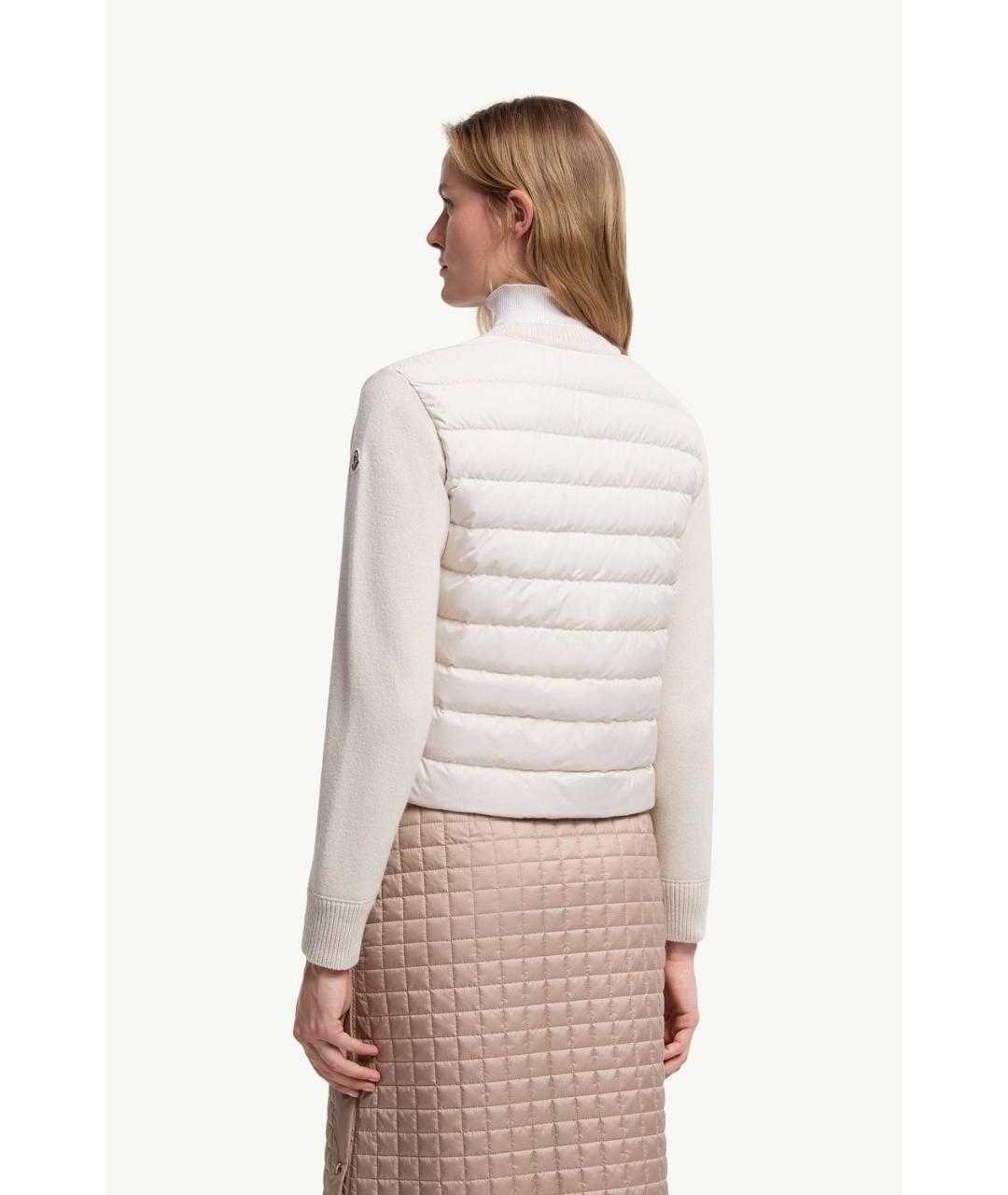 MONCLER Бежевая полиэстеровая куртка, фото 5