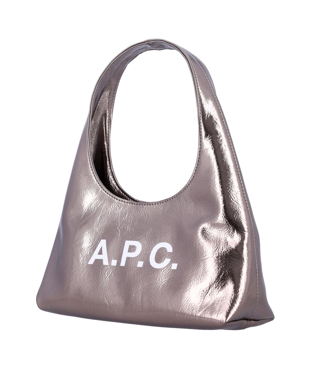 A.P.C. Серебряная сумка через плечо из искусственной кожи, фото 3
