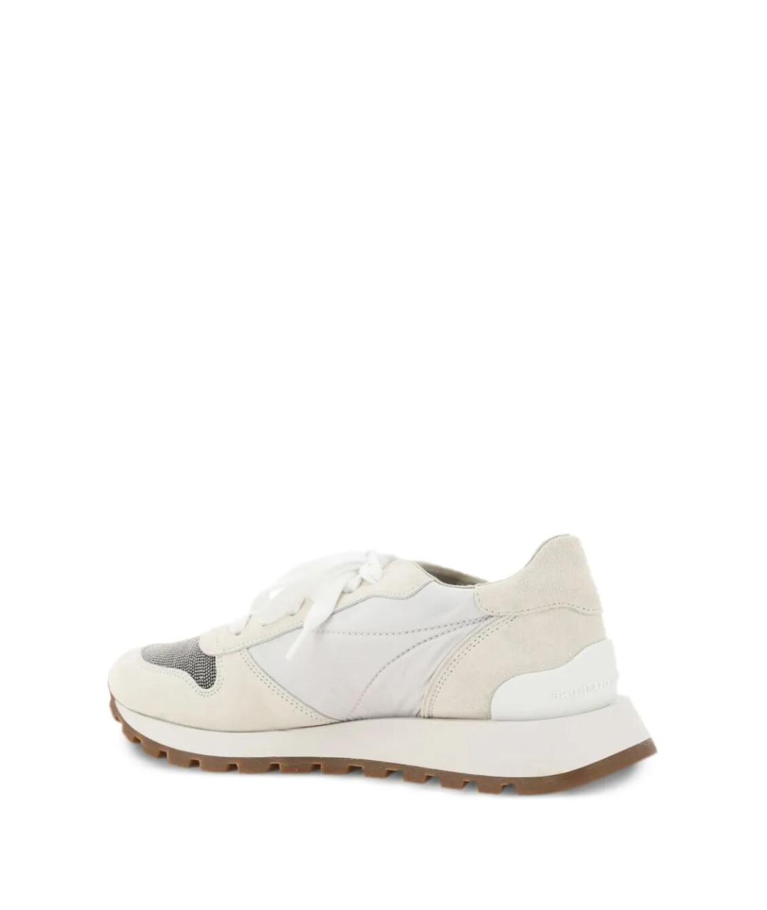 BRUNELLO CUCINELLI Белые кожаные кроссовки, фото 3