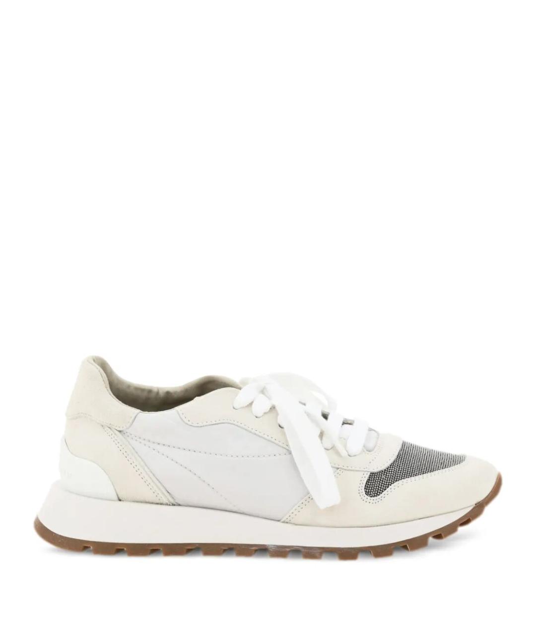 BRUNELLO CUCINELLI Белые кожаные кроссовки, фото 1