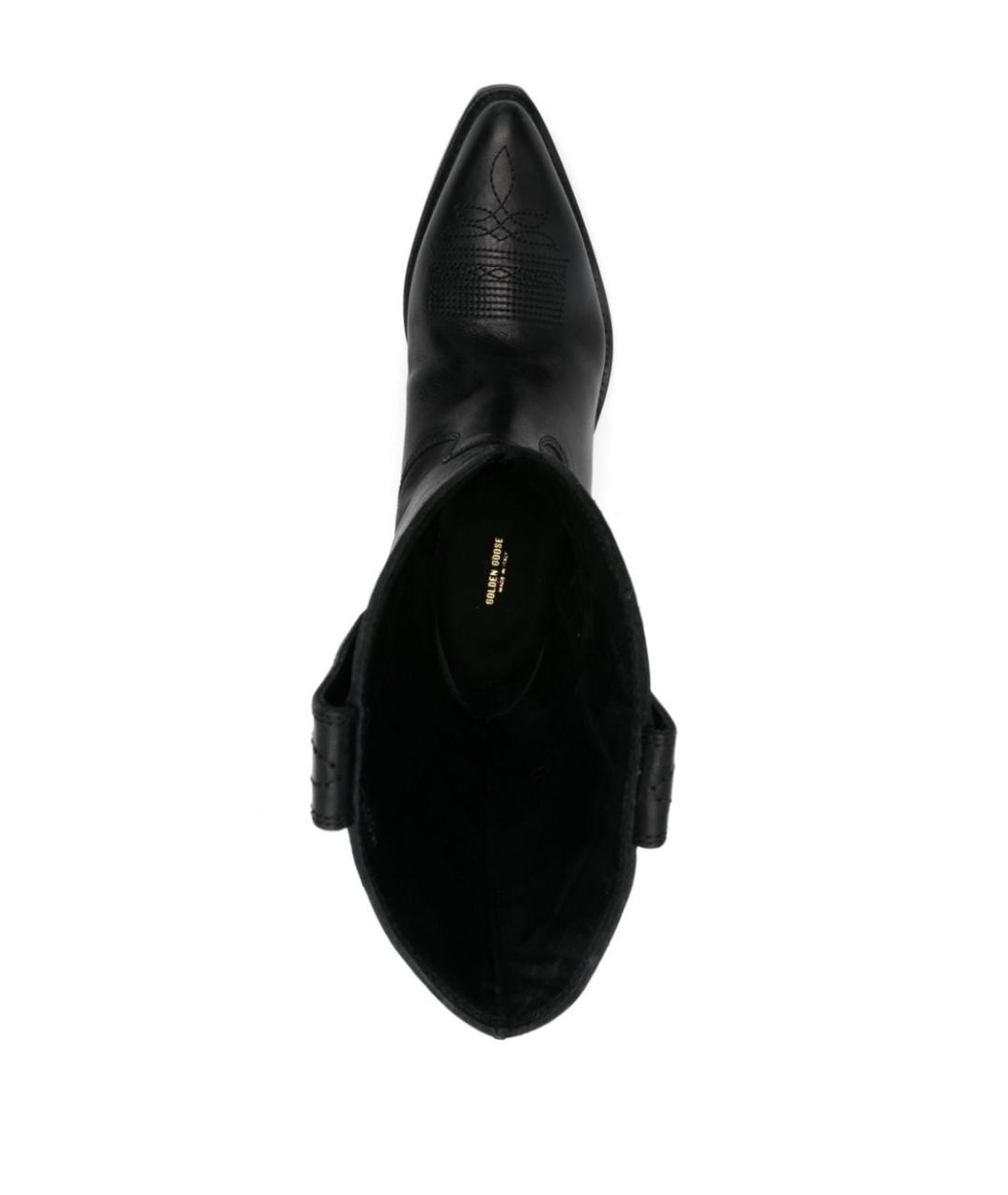 GOLDEN GOOSE DELUXE BRAND Черные кожаные сапоги, фото 2