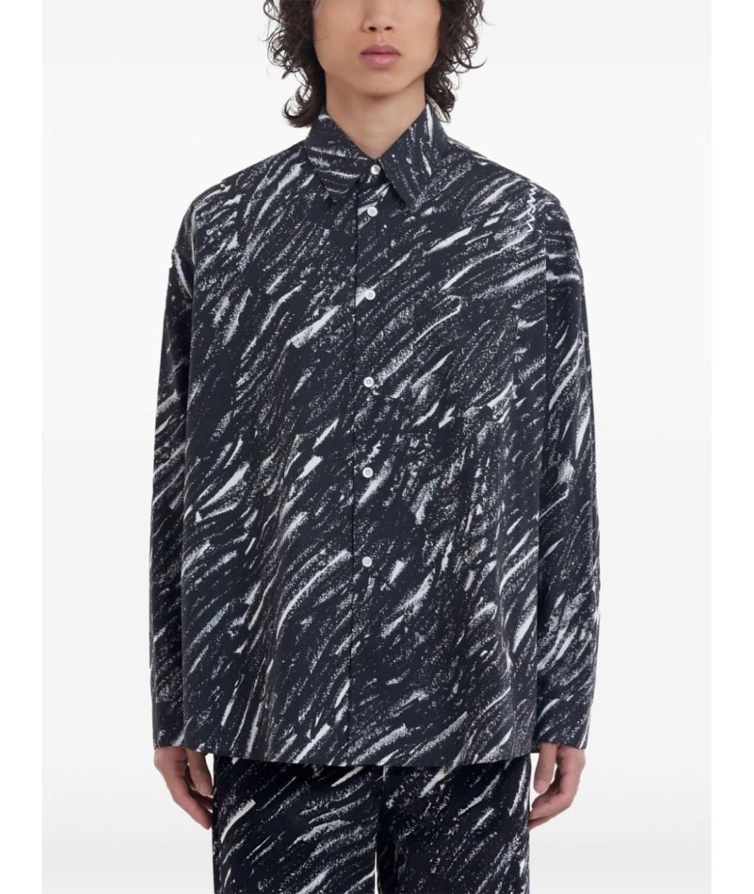 MARNI Черная хлопковая кэжуал рубашка, фото 4