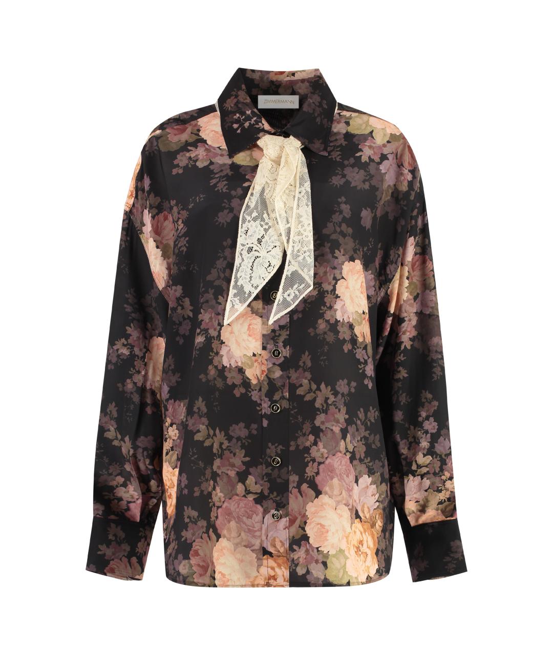 ZIMMERMANN Черная шелковая блузы, фото 1