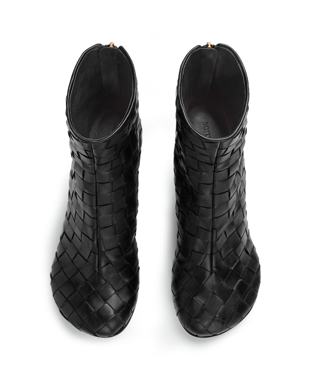BOTTEGA VENETA Черные кожаные ботильоны, фото 5