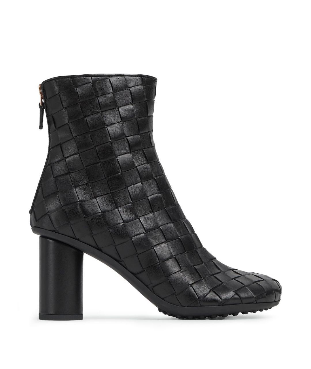 BOTTEGA VENETA Черные кожаные ботильоны, фото 1