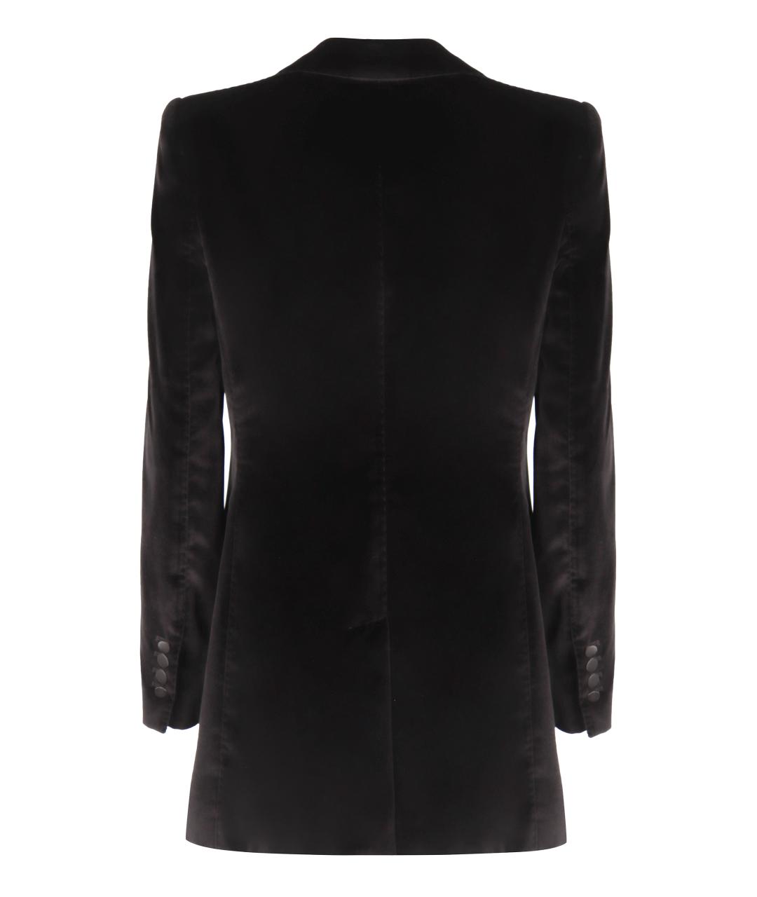 DOLCE&GABBANA Черный бархатный жакет/пиджак, фото 2