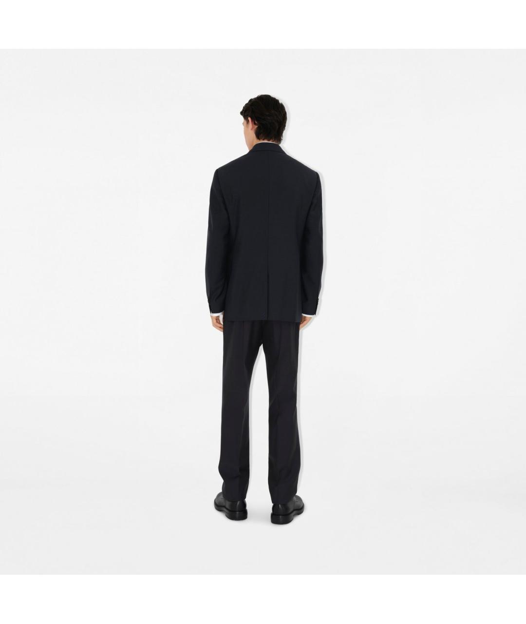 BURBERRY Темно-синий шерстяной пиджак, фото 4