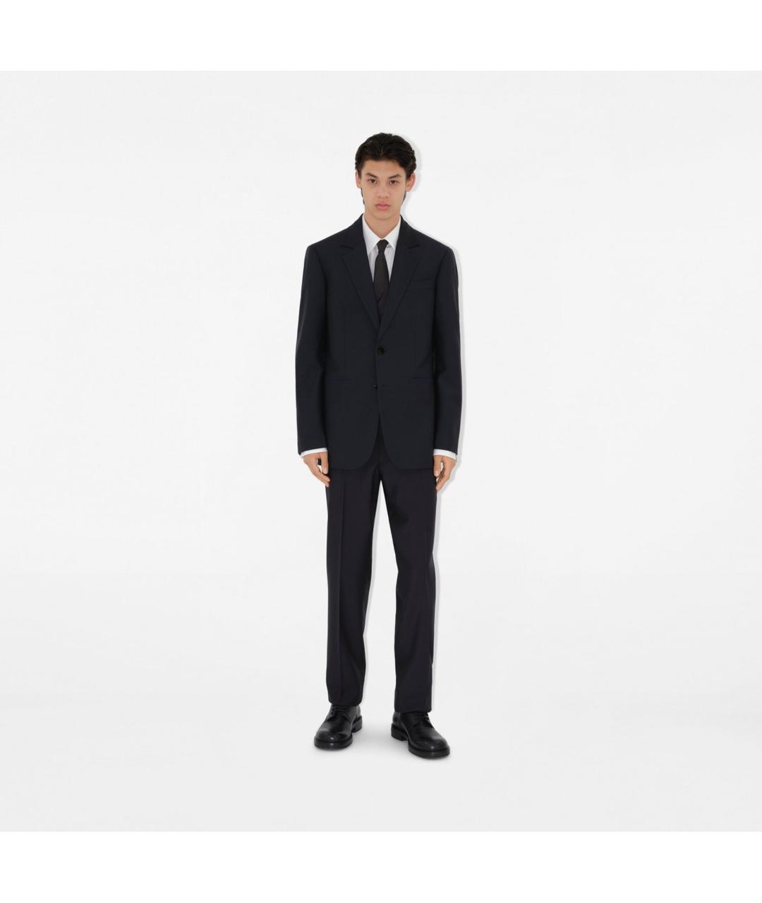 BURBERRY Темно-синий шерстяной пиджак, фото 2