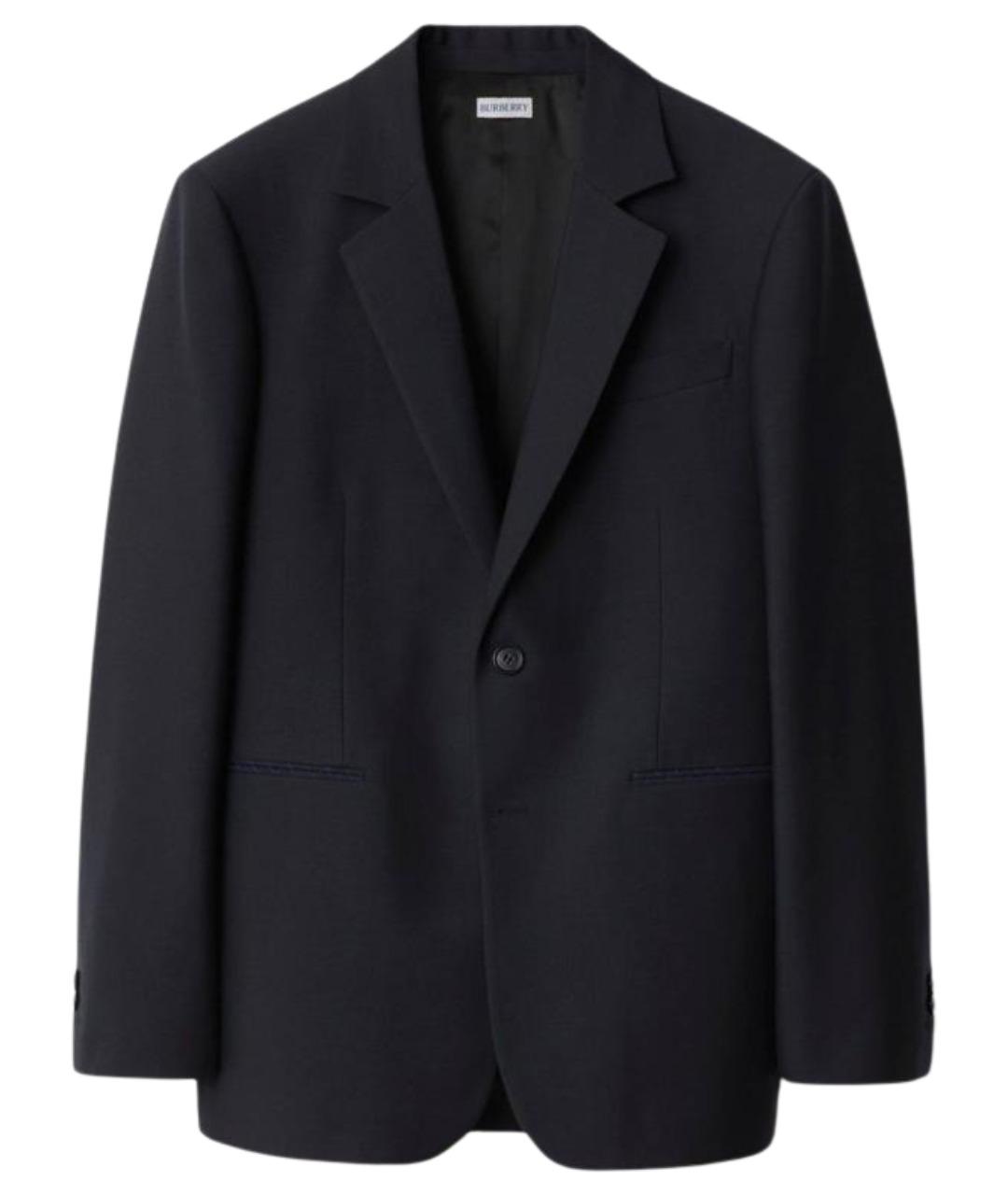 BURBERRY Темно-синий шерстяной пиджак, фото 1