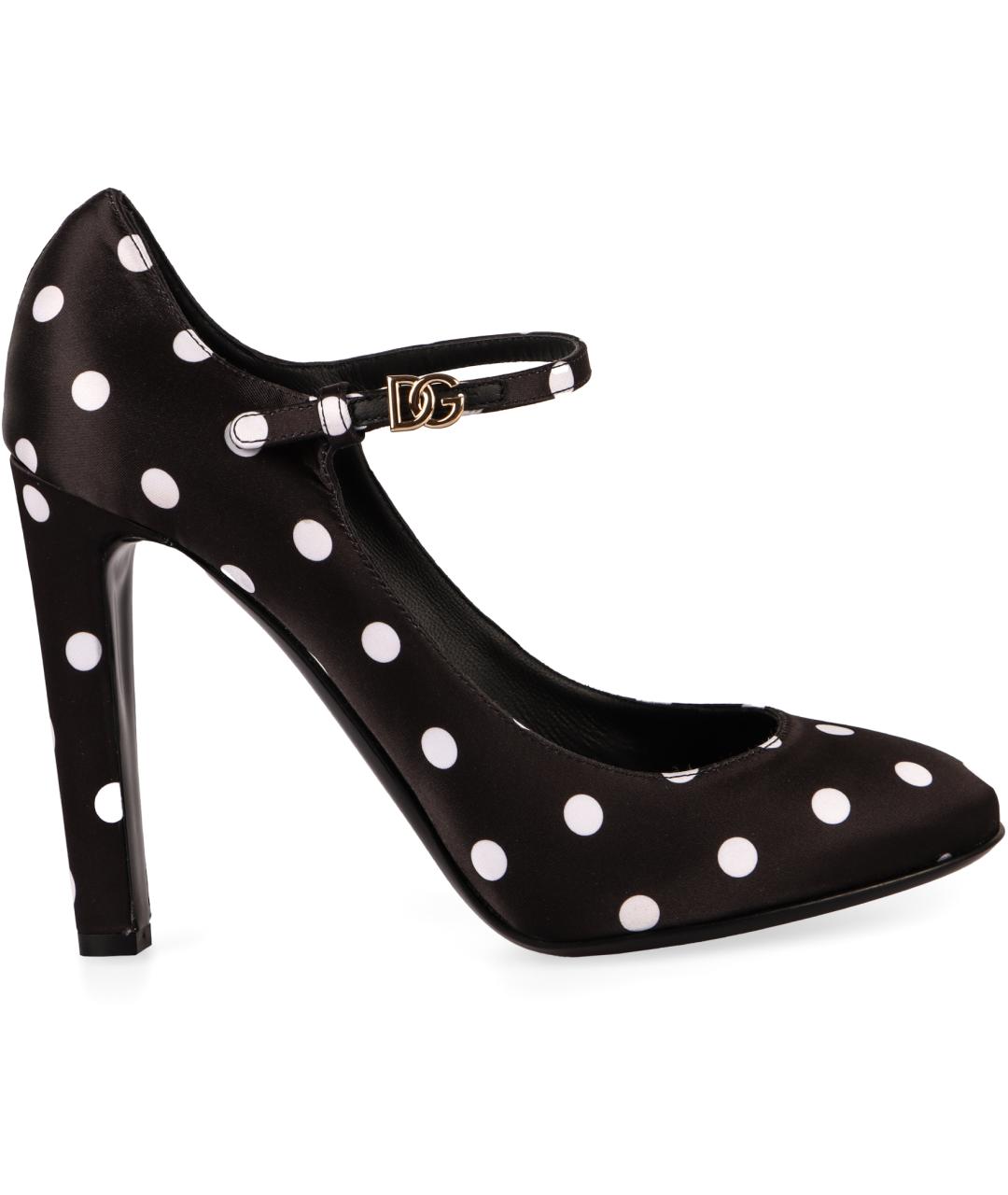 DOLCE&GABBANA Черные текстильные туфли, фото 2