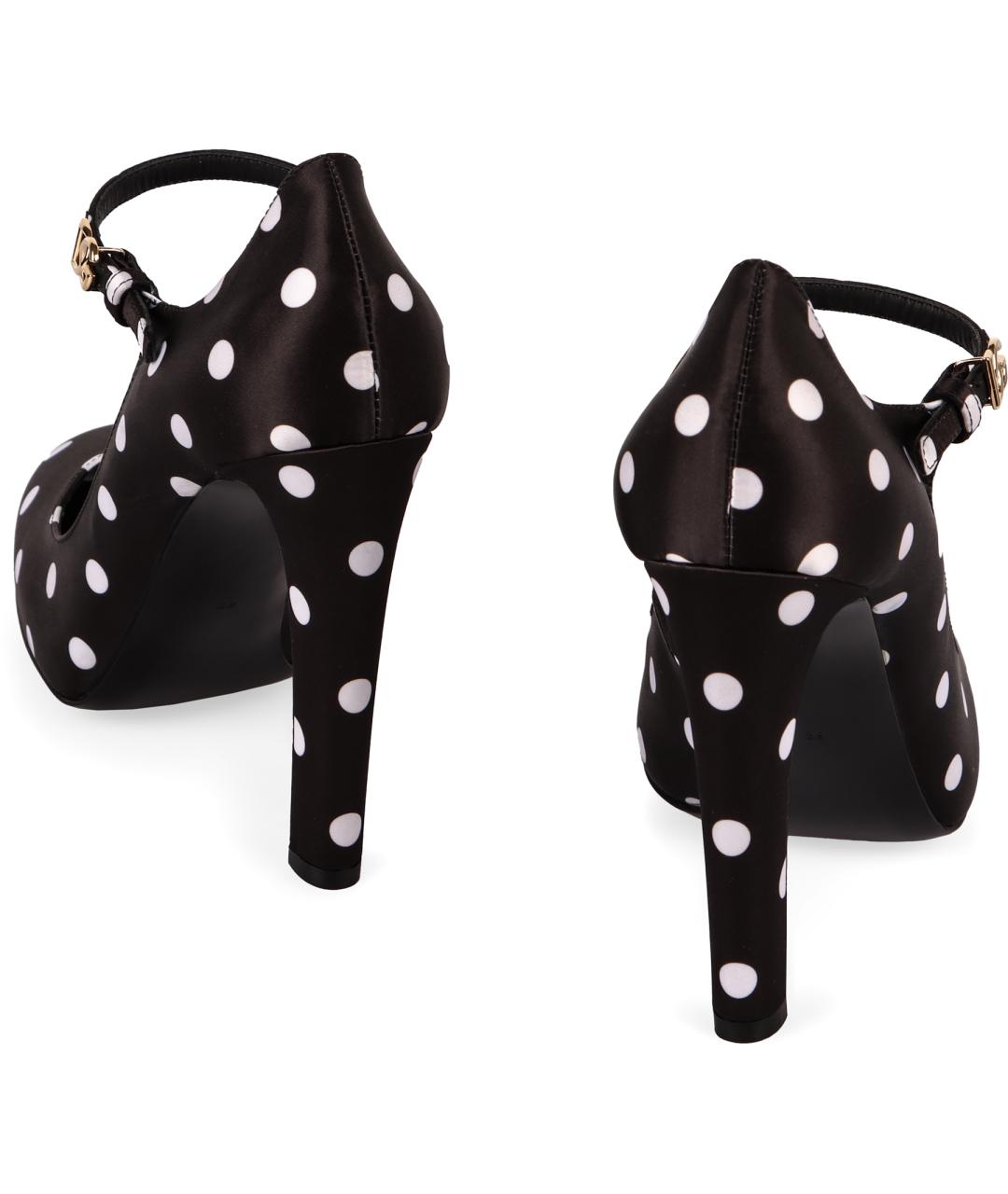 DOLCE&GABBANA Черные текстильные туфли, фото 4