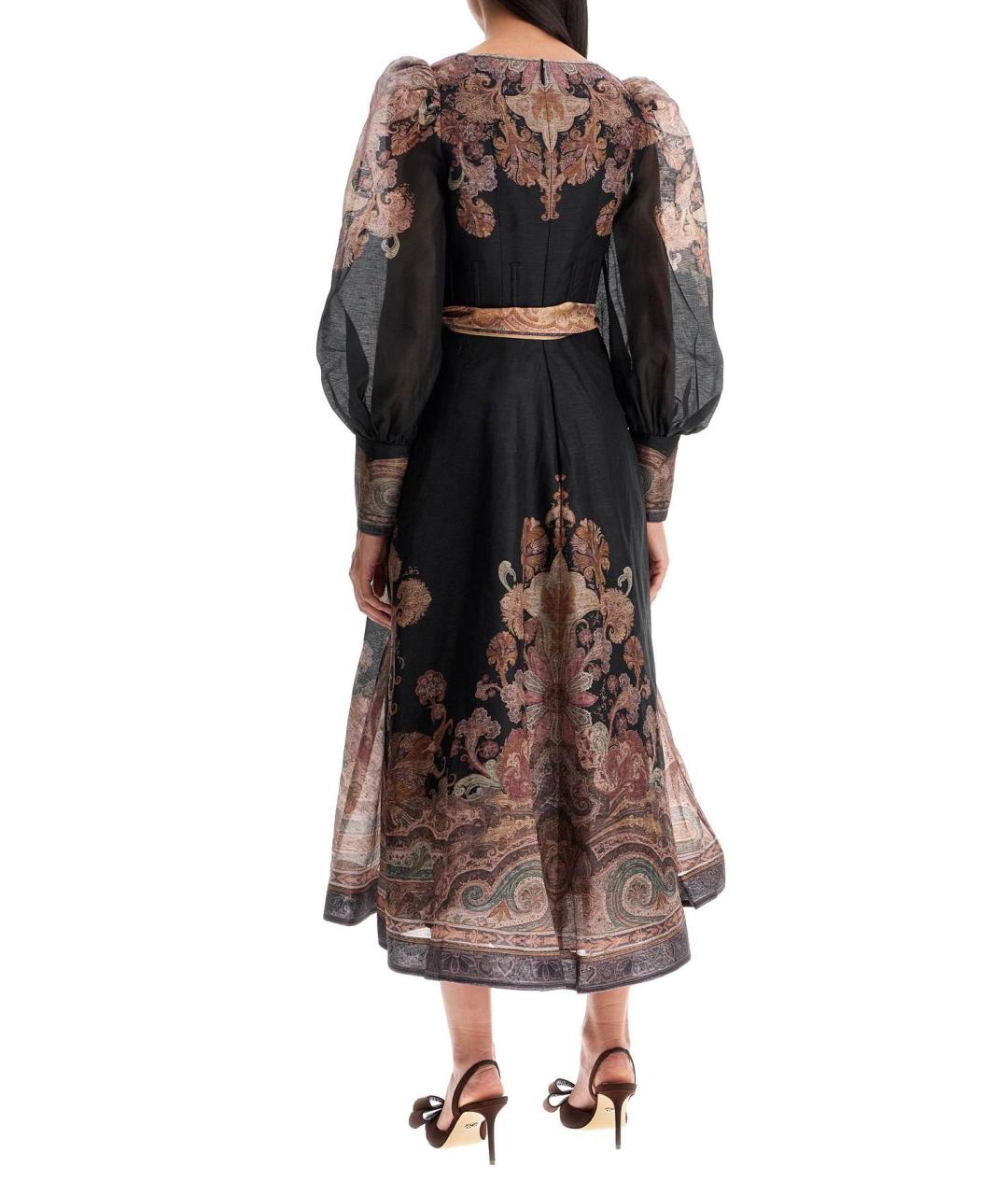 ZIMMERMANN Мульти льняное повседневное платье, фото 3