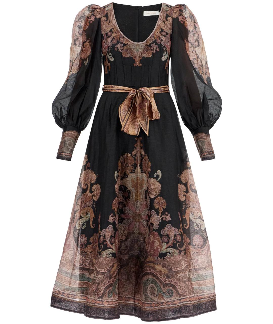 ZIMMERMANN Мульти льняное повседневное платье, фото 1