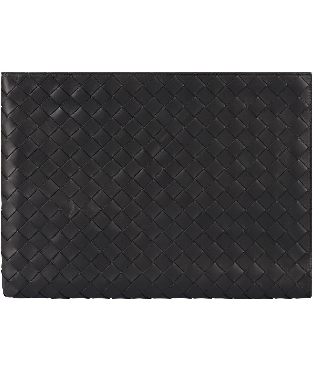 BOTTEGA VENETA Черная кожаная папка для документов, фото 2