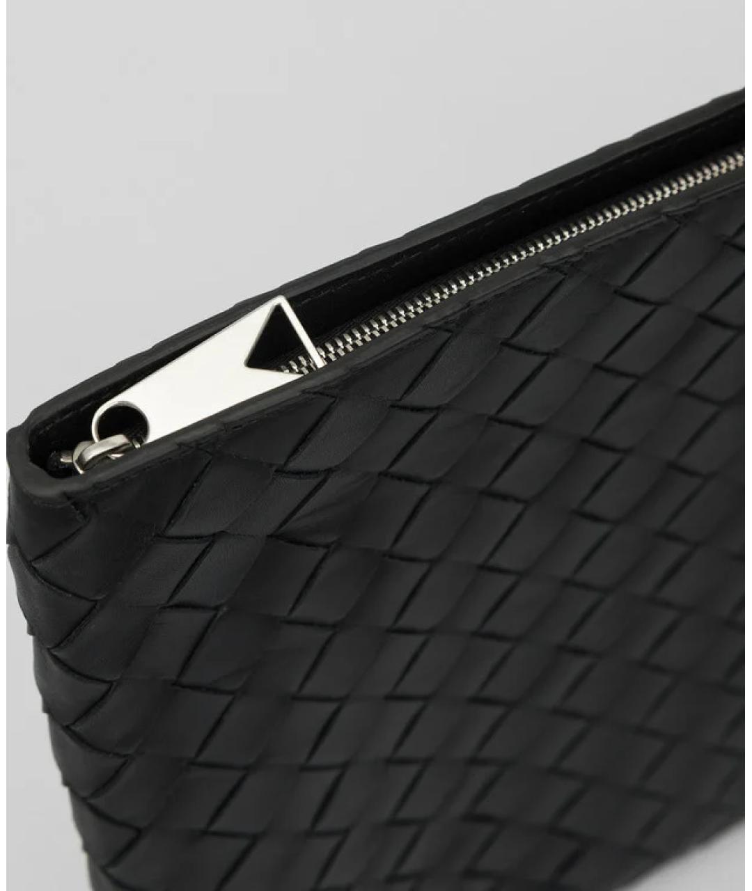 BOTTEGA VENETA Черная кожаная папка для документов, фото 6