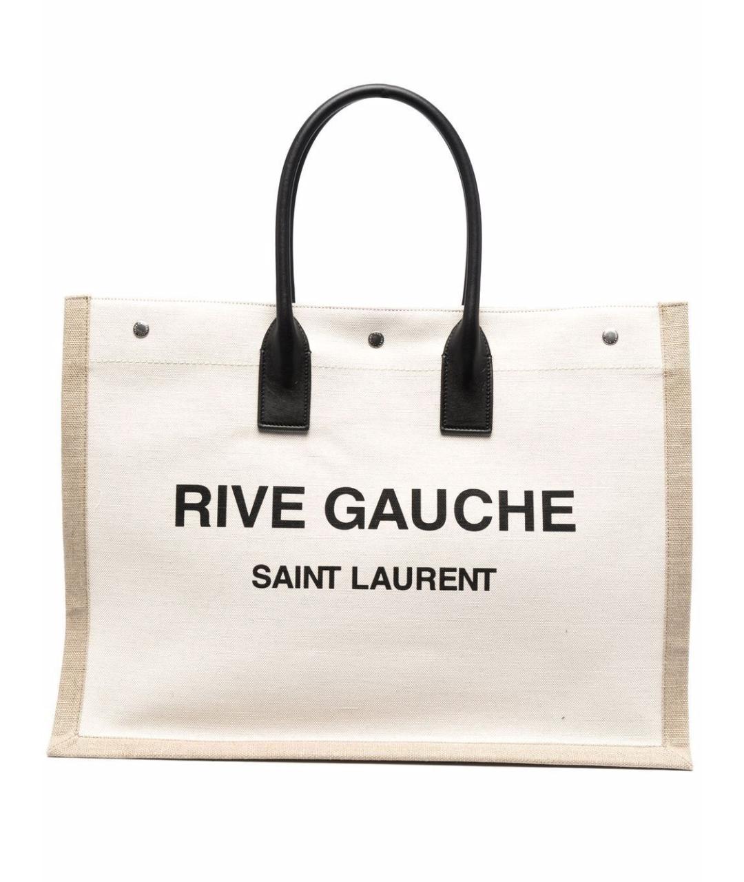 SAINT LAURENT Бежевая сумка тоут, фото 6