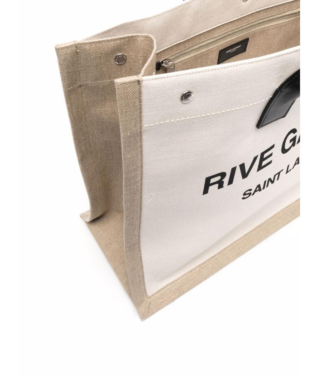 SAINT LAURENT Бежевая сумка тоут, фото 5