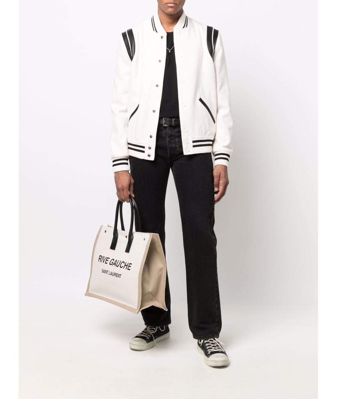 SAINT LAURENT Бежевая сумка тоут, фото 2